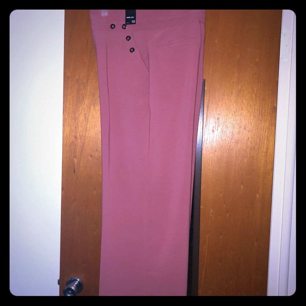 Wide leg stretch pants